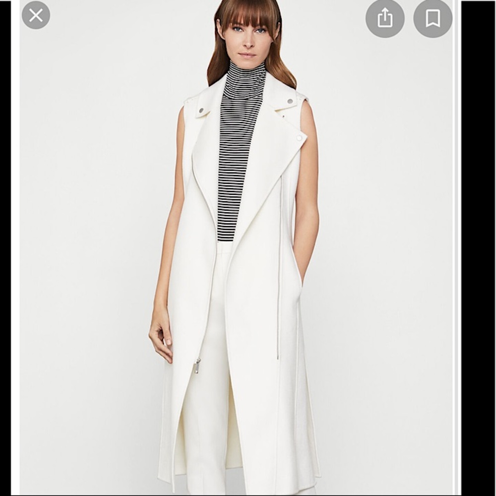 Bcbgmaxazria Iris Zip Long Vest